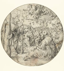Peter orsakar Simon trollkarlens fall av Pieter Cornelisz. genaamd Kunst