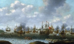 Den holländska räden vid Medwayfloden (England), juni 1667