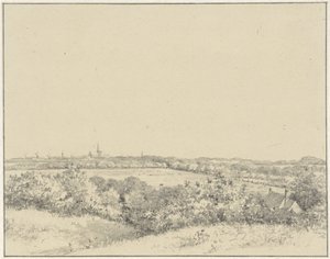 Utsikt över Haarlem, sett från sanddynerna av Pieter Ernst Hendrik Praetorius