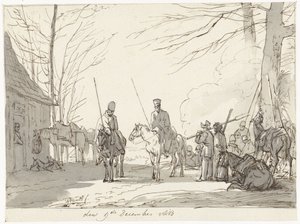 Kosackernas bivack den 9 december 1813 av Pieter Gerardus van Os (signed by artist)