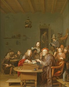Interiör av ett skolrum av Pieter Harmansz Verelst