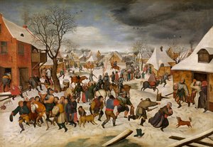 Barnmassakern i Betlehem (olja på panel) av Pieter III Brueghel