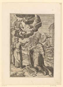 David och Salomo ber om ett slut på Israels straff av Pieter Jalhea Furnius (possibly)