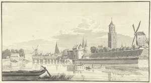 Kamperpoort i Zwolle av Pieter Jan van Liender (attributed to)