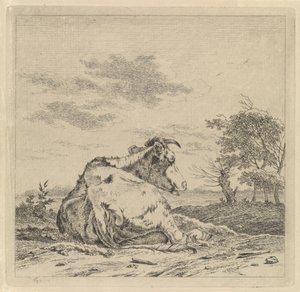 Landskap med liggande ko av Pieter Janson