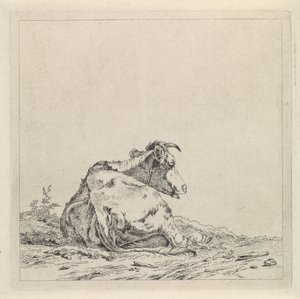 Landskap med liggande ko av Pieter Janson