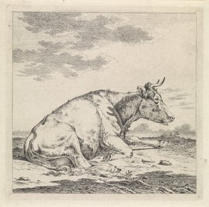 Liggande ko, till höger av Pieter Janson