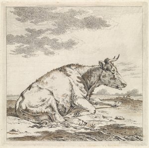 Liggande ko, till höger av Pieter Janson