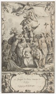 Frontispice Design för Frederick Hendrick van Nassauw av Pieter Jansz