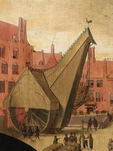 Detalj av porträtt av Jan van Eyewerve av Pieter Jansz. Pourbus