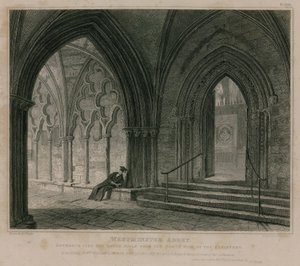 Ingång till South Aisle, Westminster Abbey, London av Pieter Jansz. Quast