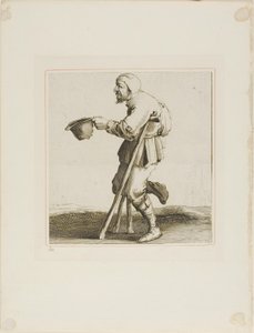 Lame Beggar Asking for Alms, från T is al verwart-gaern (Det är redan förvirrande) av Pieter Jansz. Quast