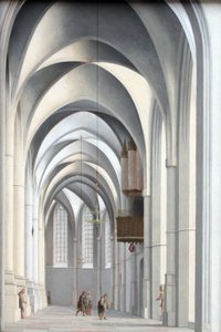 Utsikt in i ambulatoriet i Sankt Bavo i Harlem av Pieter Jansz. Saenredam