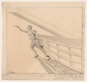 Galjonsfigur av en man med kikare av Pieter Luypen (signed by artist)