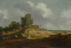 Landskap med stuga, 1629.