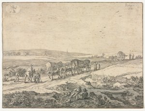 Augusti: Landskap med vagnar, c.1655.