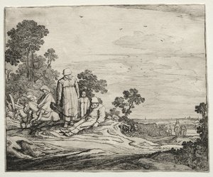 Landskap med bönder, 1626.