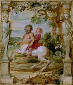 Akilles utbildad av kentauren Chiron, 1630-1635 av Peter Paul Rubens