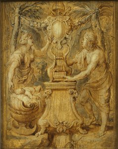 Omslag av Matthias Casimiris Sarbievii. Lyricorum Libri IV av Maciej Kazimierz Sarbiewski, 1632. av Pieter Paul Rubens