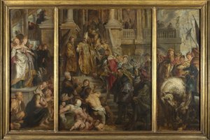 Skiss för högaltartavla, St Bavo, Gent, 1612 av Peter Paul Rubens