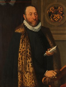 Porträtt av Mattheus Augustijnsz Steyn, rådman i amiralitetskollegiet i Norra kvarteret i Dokkum av Pieter Pietersz. (I)