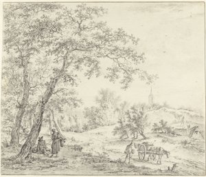 Nordholland landskap (Egmond mot Castricum?) av Pieter Pietersz. Barbiers