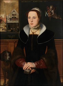 Porträtt av Jacquemyne Buuck, 1551.