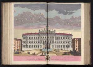 Palazzo di Montecitorio i Rom Utsikt över Palace of the Grand Court på Monte Citorio Rome (...) (titel på objektet)