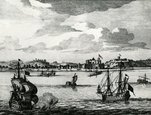"Castle Del Mina, beläget i Guinea, inte långt från Cape Three Points"