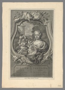 Porträtt av William V, Prince of Orange-Nassau, och Carolina, Princess of Orange-Nassau