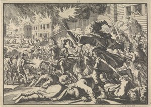 Strid på gatorna i Moskva mellan ryssar och polacker 1611, 1698