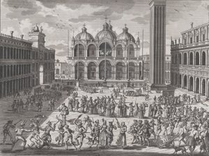 Karnevalen i Venedig, från: Thesaurus of Antiquities and Histories of Italy, vol. 9, 1722