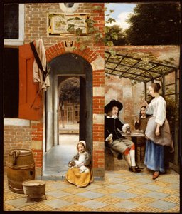 Gården till ett hus i Delft, 1658
