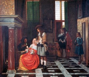 Kortspelarna, c1663-1665 av Pieter de Hooch