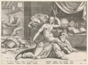 Aristoteles och Phyllis av Pieter de Jode (I) (attributed to)
