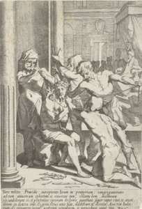 Doornenkroning van Christus Passie van Christus (serietitel) Passion and Resurrection (serietitel) av Pieter de Jode (I)