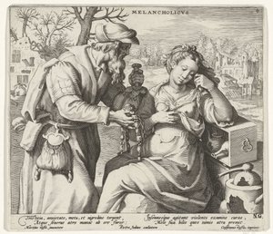 Det melankoliska temperamentet Melancholicvs (titel på objekt) De fyra temperamenten (serietitel)