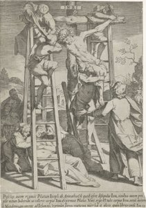 Kruisafneming Passie van Christus (serietitel) Passion and Resurrection (serietitel) av Pieter de Jode (I)