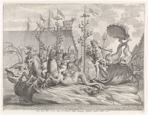 Skådespel med Neptunus vagn Kardinal-barnets glädjefulla inträde i Gent, 1635 (serietitel)