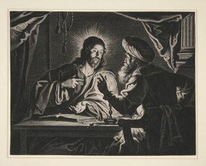 Kristus och Nikodemus av Pieter de Jode II