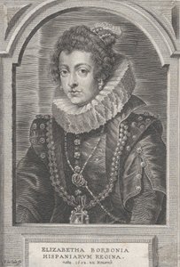 Porträtt av Elisabeth av Bourbon, drottning av Spanien, ca. 1632-44.