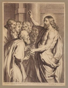 Kristus överlämnar nycklarna till Petrus av Pieter de Jode I