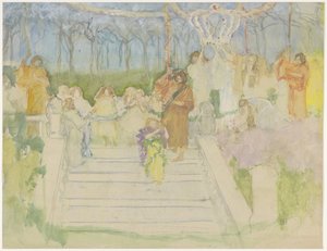 Tableau vivant med anledning av drottning Wilhelminas bröllop 1901