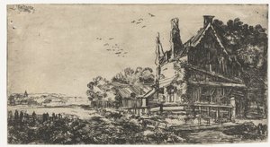 Hus med de tre skorstenarna av Pieter de With (attributed to)