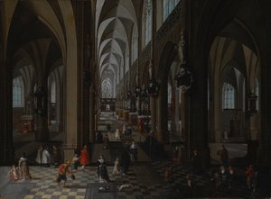 Interiör av Antwerpens katedral, 1651