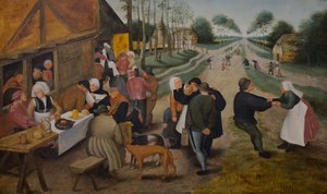 Flamländsk Kermesse, andra hälften av 1500-talet (Olja på trä) av Pieter the Younger (studio of) Brueghel