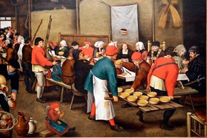 Evora Museum. Brueghel, Pieter den yngre (ca 1564-1638). Bröllopsfest (eller bondbröllop)