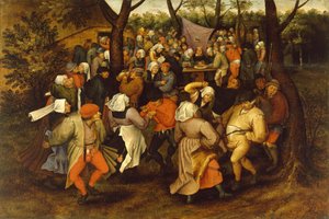 Bondbröllopsdans, 1607 av Pieter Brueghel the Younger