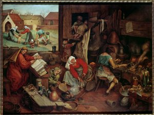 Alkemistmålningen av Pieter den unge kallad Brueghel d