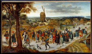 Bröllopståget av Pieter Brueghel II den unge känd som Brueghel d